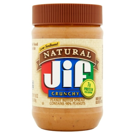 Jif Natural Crunchy Peanut Butter, 16 oz