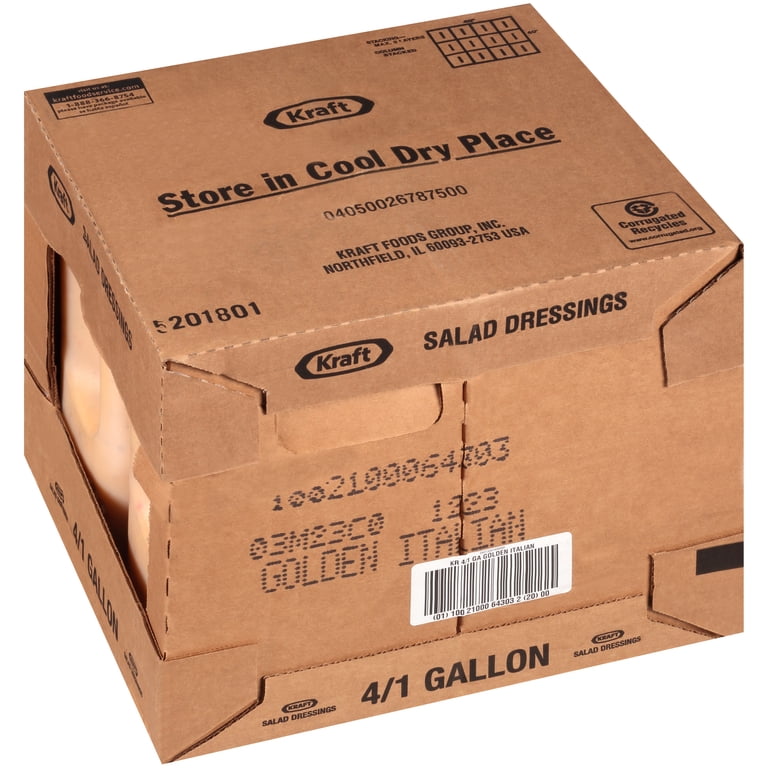 Kraft Golden Italian Salad Dressing, 4 ct Casepack, 1 gal Jugs - Walmart.com