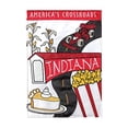 thumbnail image 2 of America's Crossroads Indiana Red Yellow Black 19 x 13 Polyester Small House Flag, 2 of 3