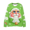 thumbnail image 5 of Ugly Christmas Sweater Men Funny Santa Graphic Ugly Sweater Christmas Sweatshirt Couples Xmas Party Pullover Shirts, 5 of 5