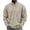 73#Khaki, variant on Long Sleeve Shirts for Men Corduroy Henley Stand Collar Pullover Top Solid Color Loose Fit Casual for Everyday Activities Army Green XL