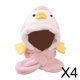 thumbnail image 1 of 4x Bufanda Con Capucha Para Niños, Para Vestir, Para El Invierno, Cálida Y Encantadora, Para Niños Y Niñas, Gorro De Animales De Peluche, Color Rosa, 1 of 8