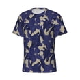 thumbnail image 5 of Vsdgher Lilies Flowers Print Men's Dry Fit Mesh Athletic Shirts Moisture Wicking Tennis T-Shirt Tops, 5 of 9