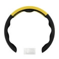 thumbnail image 1 of Funda para volante de cuero artificial PU ABS Protector de volante de automóvil 14.96" Negro Amarillo Limón 1 Pc, 1 of 6