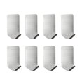 thumbnail image 1 of Adhesive Hooks Stainless Steel 8PCS Solid Color Wall Hangers Hook Bathroom Hook, 1 of 9