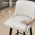 thumbnail image 5 of MultiHaven 26.1-Inch Bar Stools Set of 4,Swivel Counter Height Bar Stool with Back & Metal Legs,PU Leather Island Chairs Suitable for Kitchen,Bar,Cafe - White, 5 of 10
