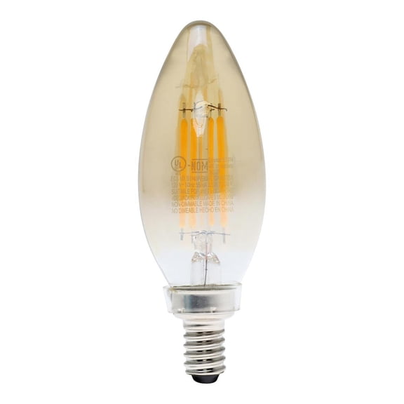 Foco Led Vela Ecosmart Ámbar E12 3 Pack