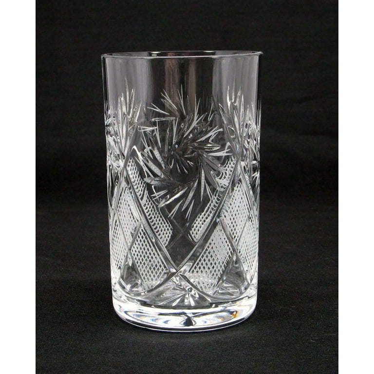 Set of 6 European Collection Crystal Drinking Glasses - 8.5 oz, Vintage  Design