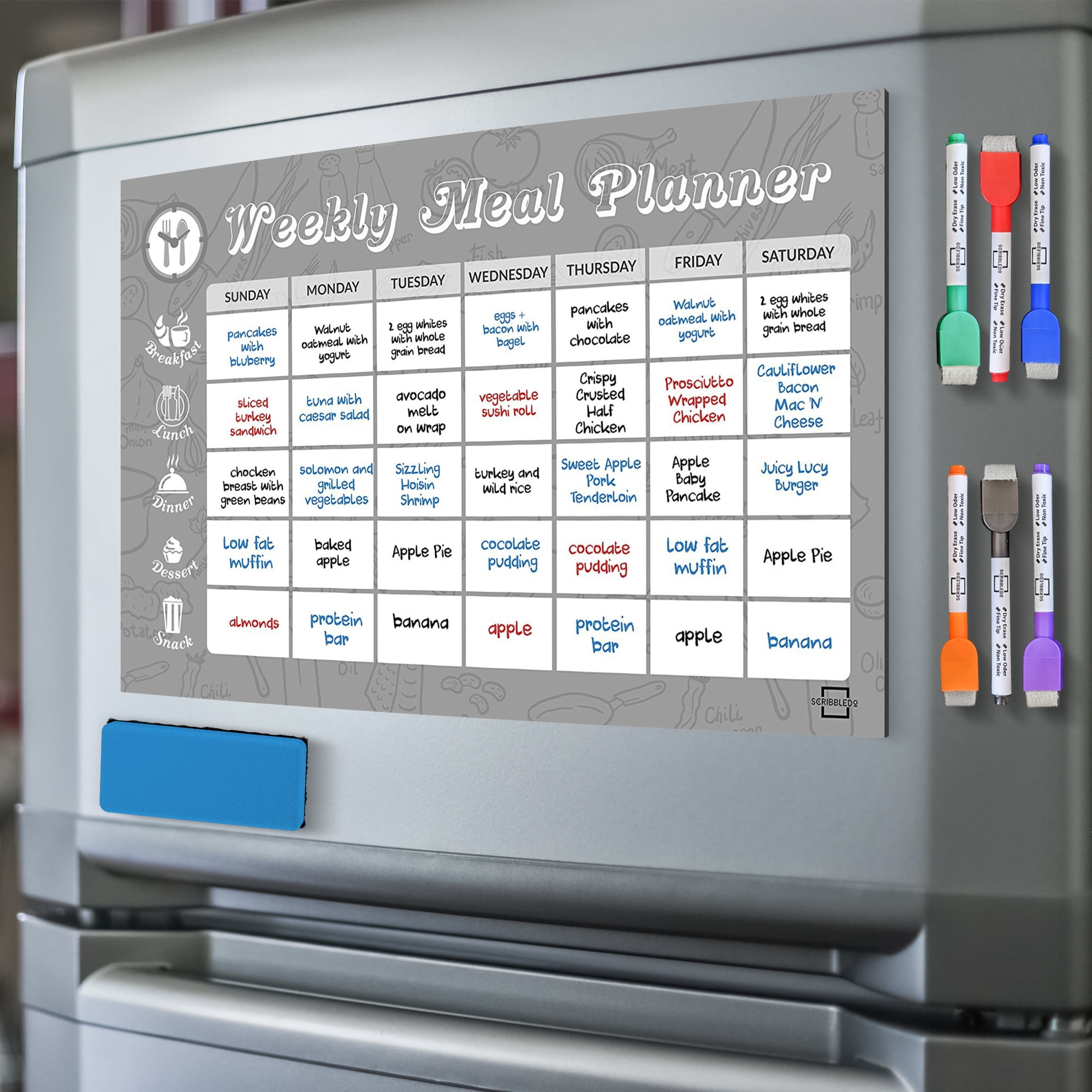 Magnetic Weekly Meal Planner For Refrigerator 11 X17 Dry Erase Magnetic Weekly Meal Planner For Refrigerator 11 X17 Dry Erase