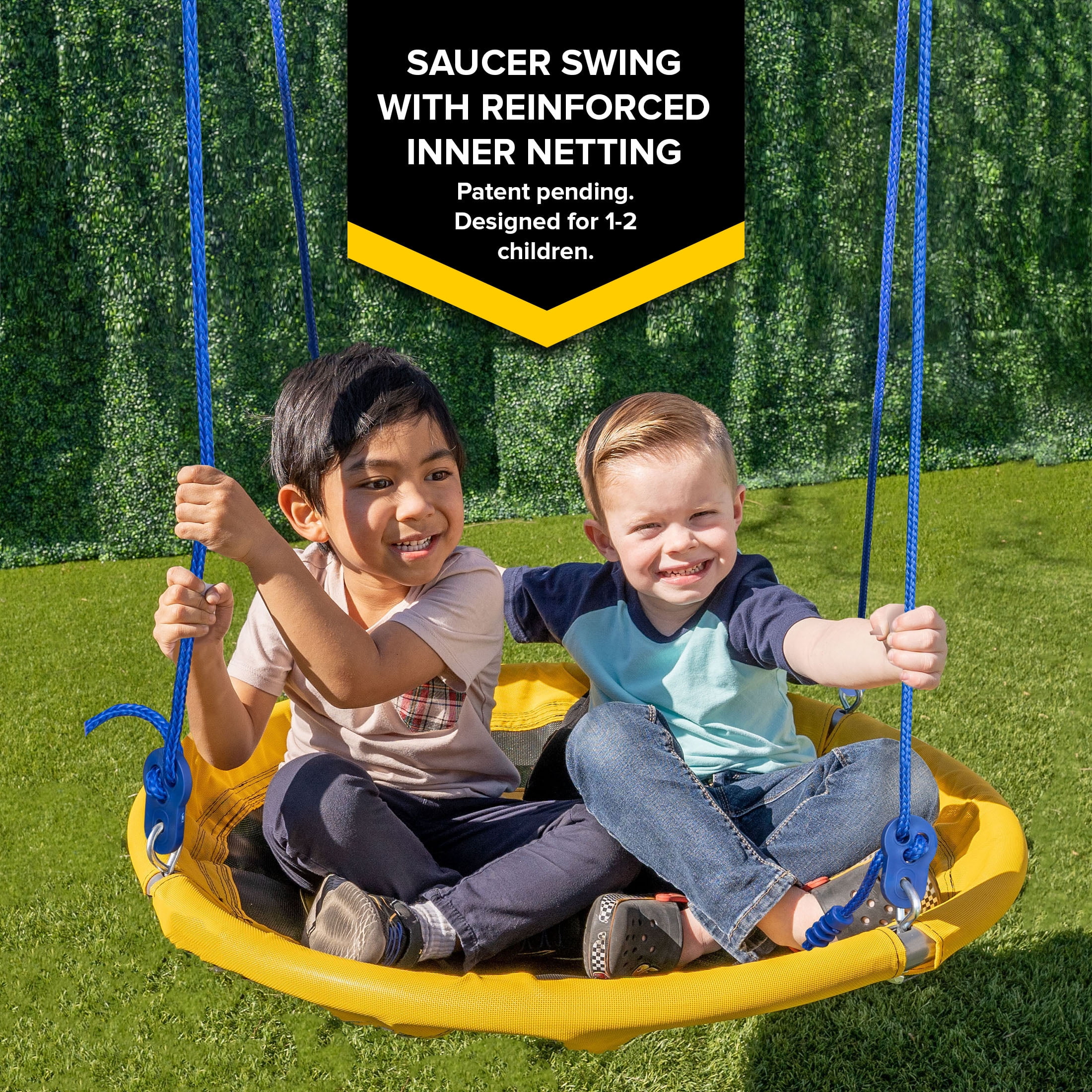 Sportspower Swing and Saucer Swing Metal Set with Heavy Duty Aframe, holds up to 550 lbs - 3