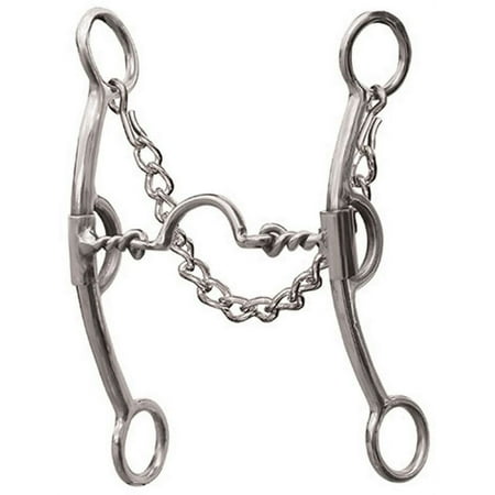 Professional s Choice Derby Bit - 6.75 Shank Twisted Wire Low Port Mouthpiece for Finished Horses