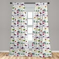 thumbnail image 5 of Ambesonne Colorful Curtains, Hobby Themed Balls, Pair of 28"x84", Multicolor, 5 of 5
