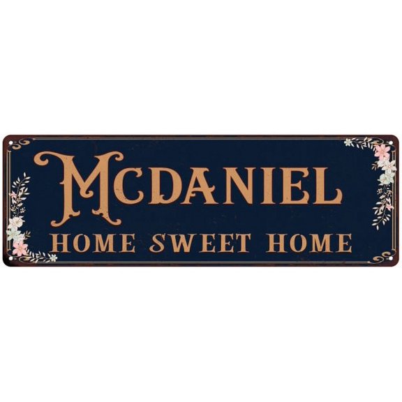 MCDANIEL Home Sweet Home Victorian 6x18 Metal Sign 106180046864