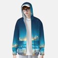 thumbnail image 3 of Fotbe Night Sky Beach Scene Men's Women's UPF 50+ Sun Protection Jacket Hooded Cooling Shirt with Pockets Hiking Outdoor Performance-Medium, 3 of 8