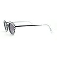 thumbnail image 3 of Large Rhinestone Rim Micro Small Hippie Cat Eye Metal Sunglasses Black - Smoke, 3 of 4