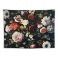 thumbnail image 5 of Floral Tapestry, Vintage Floral Art Tapestry Watercolor Black Flower Tapestry, Boho Floral Plants Tapestry Wall Hanging For Dorm Bedroom Living Room Home Decor, 5 of 6