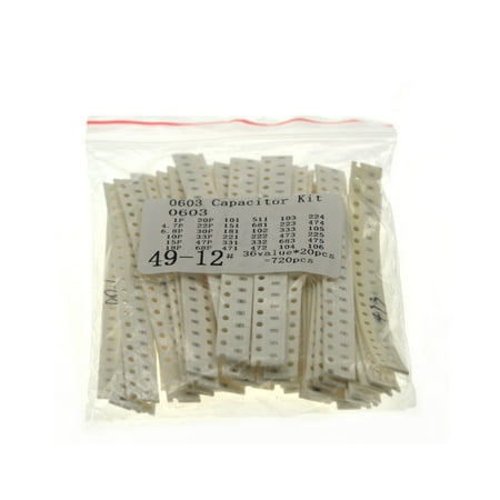 

0306 SMD Capacitor Kit Assorted Kit 36Values x 20Pcs=720Pcs 1PF-10UF