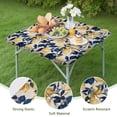 thumbnail image 4 of Yellow Lemon Fruit Leaves Beige Pattern Square Fitted Tablecloth with Elastic Edge,Square Table Cover,Washable Elastic Table Cover for Home Kitchen Party Decor 34"x34", 4 of 6