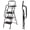 Black-3, variant on 5-Step Ladder Folding Step Stool, 5-Step Ladder with Anti Slip Wide Pedals, Ladders for Home Kitchen Pantry Office, Lightweight Sturdy Steel Ladder for Adults Portablec