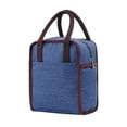 thumbnail image 2 of Bolsa térmica para almuerzo, fiambrera de tela Oxford, bolsa a prueba de fugas Bento, para oficina, escuela, niñas, senderismo, Picnic, bolso Almacenamiento y organización del hogar Azul marino Naiovety HA080714-01, 2 of 6