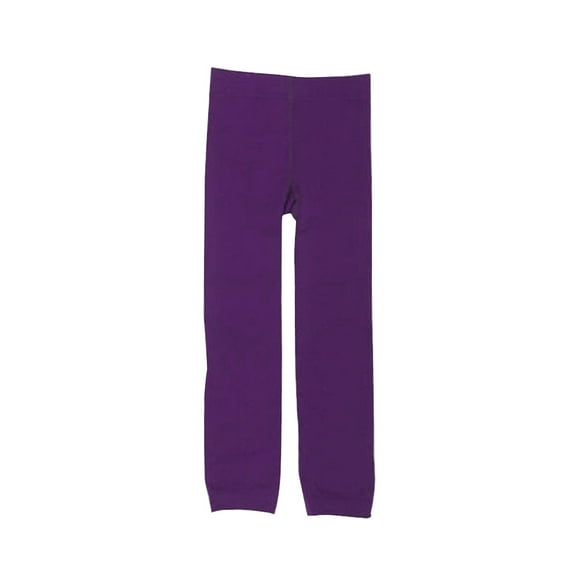 LABRIMP Winter Tights for Girls Velvet Leggings Ninth Pants Children Winter Season 65cm Length 44cm Waist Purple 1Pack