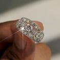 thumbnail image 2 of PERITANG Modern Cocktail Promise Ring For Women Gift for Wife High Quality Lightweight Cubic Zirconia CZ Ring Ideal Jewelry Gift Gift Box Included, 2 of 8