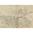 thumbnail image 2 of Robert Smirke 14x11 Black Ornate Wood Framed Double Matted Museum Art Print Titled: Sketch of Goths Entering Rome, from Shakespeare's Play, Titus Andronicus, 2 of 5