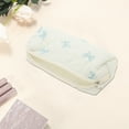 thumbnail image 3 of Unique Bargains 1 Pc Durable Bow Quilting Makeup Bag White Blue Cotton Fabric, 3 of 4