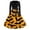 Orange, variant on WTOBBY Women's Retro Halloween Printed Dress Featuring V-Neckline, Slim Casual Design, Long Sleeves, and Comfortable Fit for Party Wear ,Black L