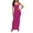 Hot Pink, variant on Horkkom Plus Size Dress for Women Summer Sleeveless V Neck Maxi Dress Casual Solid Color Slim Beach Dress