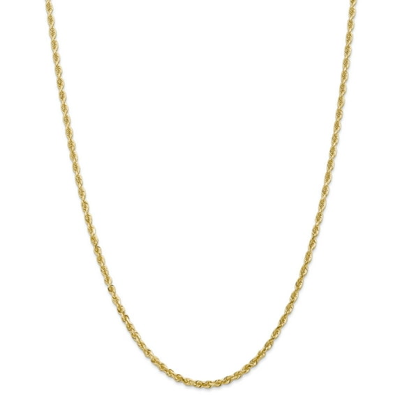 14k 3.0mm Diamond-Cut Quadruple Rope Chain