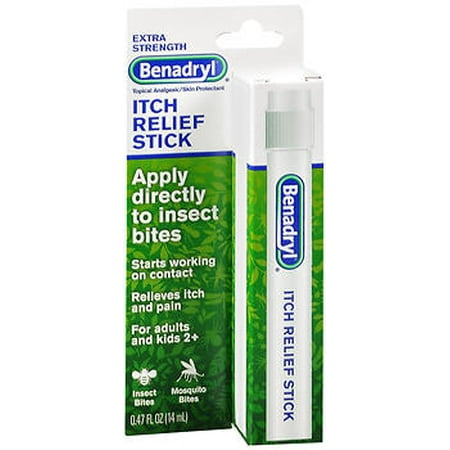 Benadryl Extra Strength Itch Relief Stick, Travel Size,.47 fl. (Best Steroid Cream For Bug Bites)