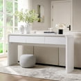 thumbnail image 6 of wow97e Modern Console Table for Entryway, 63" Long Entryway Table with 3 Drawer, Curved Profile Design, Sofa Table Behind Couch for Living Room, Hallway, 6 of 7