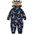 thumbnail image 1 of Pyjama de Noël Assorti pour Famille avec Renne, Combinaison à Capuche une Pièce, Tenue de Nuit pour, 1 of 3