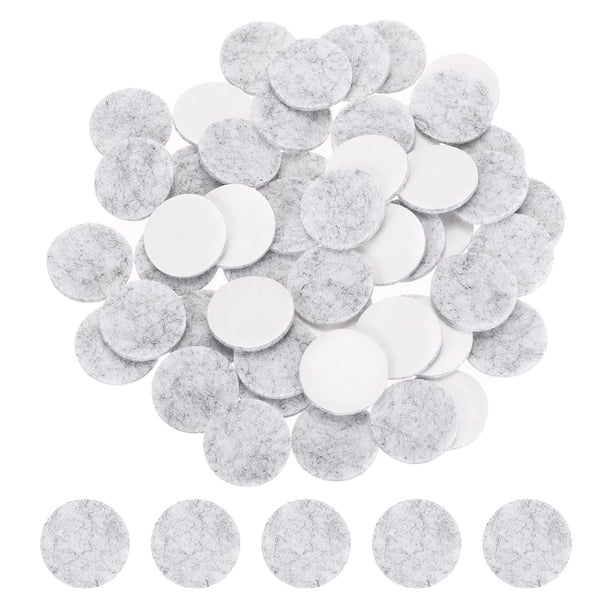 Uxcell 100 Pcs Círculos de Fieltro Adhesivos, 1-3/16" Diámetro 2mm Grosor Almohadillas Redondas de Fieltro