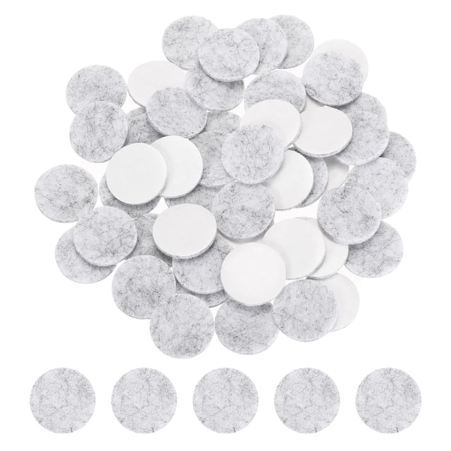 Uxcell 100 Pcs Círculos de Fieltro Adhesivos, 1-9/16" Diámetro 2mm Grosor Almohadillas Redondas de Fieltro
