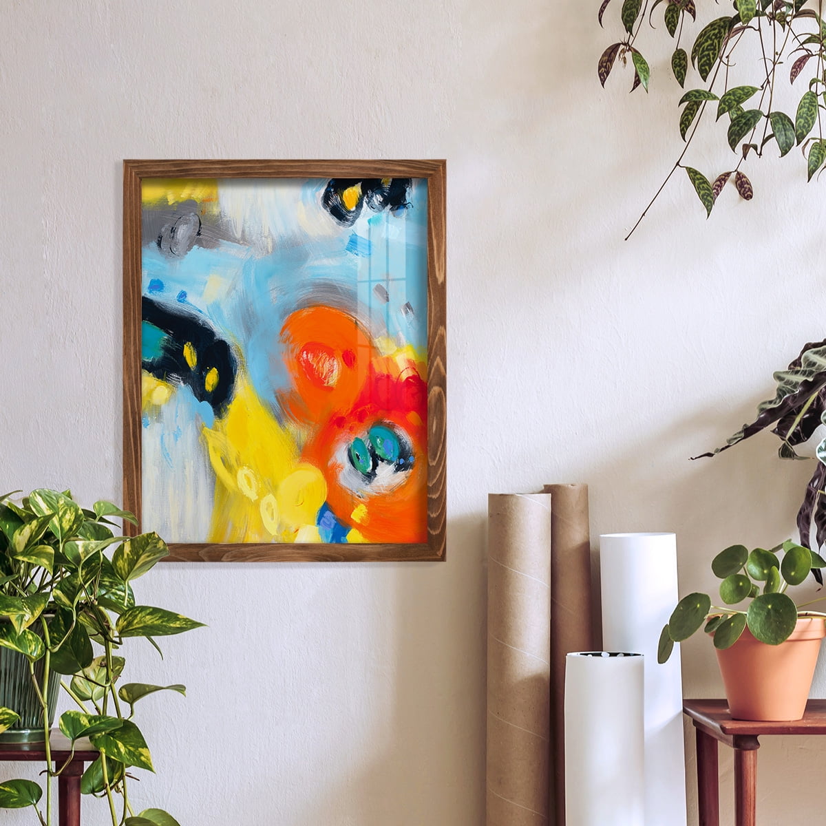 In the Loop II -Framed Print w/glass-Walnut