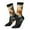 3 Black, variant on Floral Fox Print Adult Socks for Men & Women,Calf Socks, Ankle Socks,Boots Socks,Breathable Casual Sock,Unisex Crew Socks