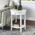 thumbnail image 5 of Convenience Concepts American Heritage Baldwin 1 Drawer End Table with Shelf, White, 5 of 6