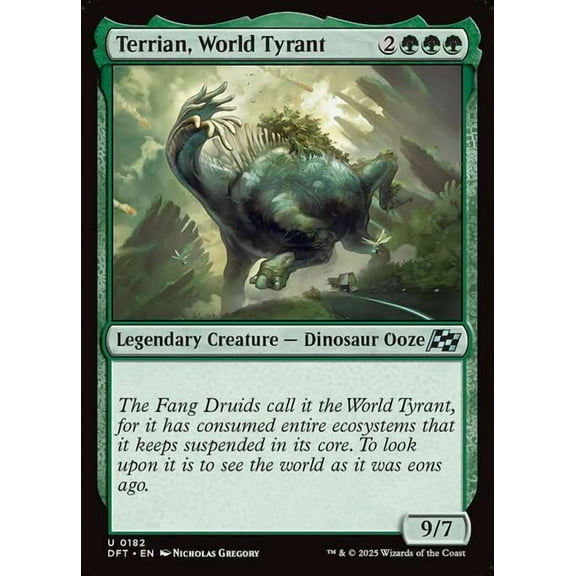 MtG Aetherdrift Uncommon Terrian, World Tyrant #182