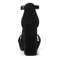 thumbnail image 4 of BLISSFUL STEP Women's Open Toe Platform Ankle Strap Chunky Heel Sandals, 4 of 7
