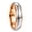 6MM Silver-Rosegold, variant on 4MM Two Tone Band Unisex Stainless Steel Minimalist Sculpture Curved Couple Ring Silver-Gold Size 10
