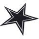 thumbnail image 3 of Iron on Patches 3pcs Black Five-Pointed Star Pentagram Iron-on Patch for Clothing Size 3.6x3.3inch, 3 of 3
