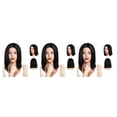 thumbnail image 1 of pitrice Black Authentic And Stylish Short Bob Wig For All Occasions Short Bob Wigs Hairnet And Wig Cap 3Set, 1 of 6