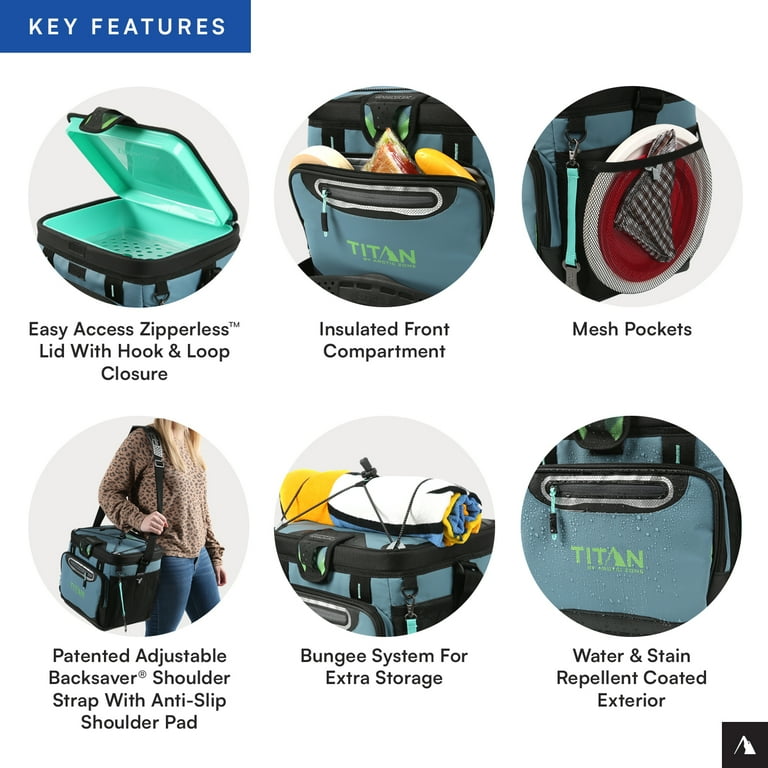 Titan by Arctic Zone 24 Can, 16 Quart Zipperless Soft Cooler