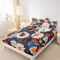 thumbnail image 4 of Castle Fairy Kawaii Ladybug Queen Sheet Sets,Vintage Floral Flowers Bed Set, 4 of 7