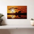 thumbnail image 2 of Elephant Stock Elephant Silhouettes At Sunset Wall Art - Horizontal Canvas Wall Art - Living Room Wall Decor - Animal Canvas - Orange And Brown Decor - 12" x 8", 2 of 8