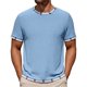 thumbnail image 1 of Camiseta Casual de Manga Corta con Cuello Tripulado 100% Fibra de Poliéster Lavable Camisetas de Trabajo Al Aire Libre de Manga Larga para Hombres, 1 of 7