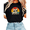 Black-2, variant on Women World's Best Cat Dad Ever Retro Sunset Cat Family Graphic Tees T Shirt Tops Round Neck Printed Cotton T Shirt Black S-5XL
