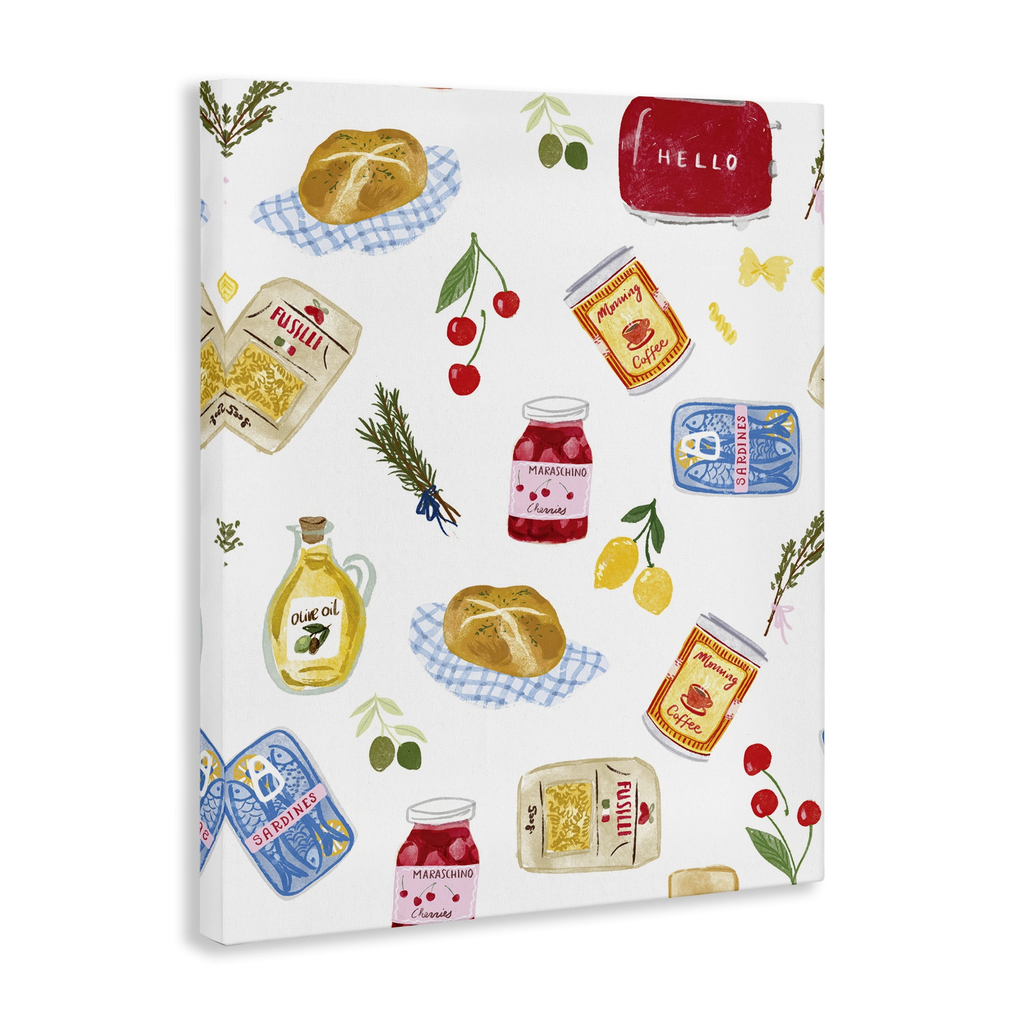 Stupell Industries Delicate Kitchen Delights Food & Beverage Painting Wrapped Canvas Art Print Wall Art, 24 x 30